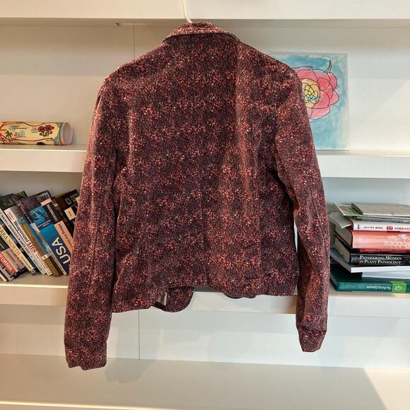 Vintage purplepink floral velvet blazer size S - Picture 4 of 5